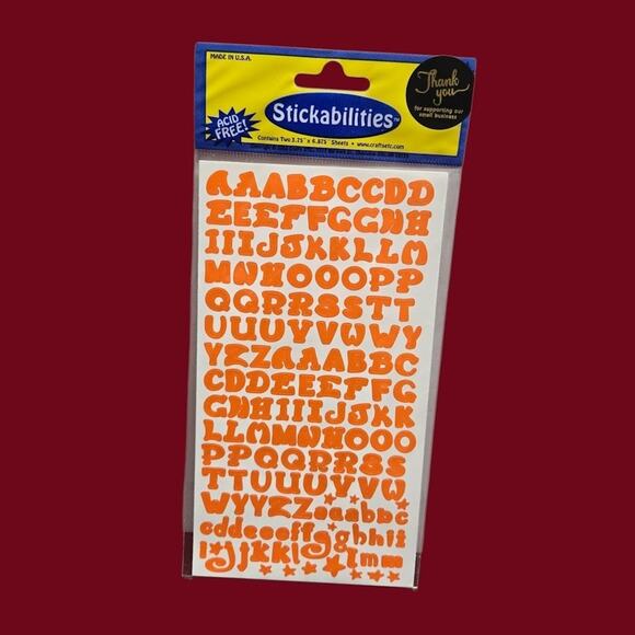 Halloween Stickers: Jolee's Lock And Key, Haunted House, Orange Alphabet Numbers - Picture 5 of 9